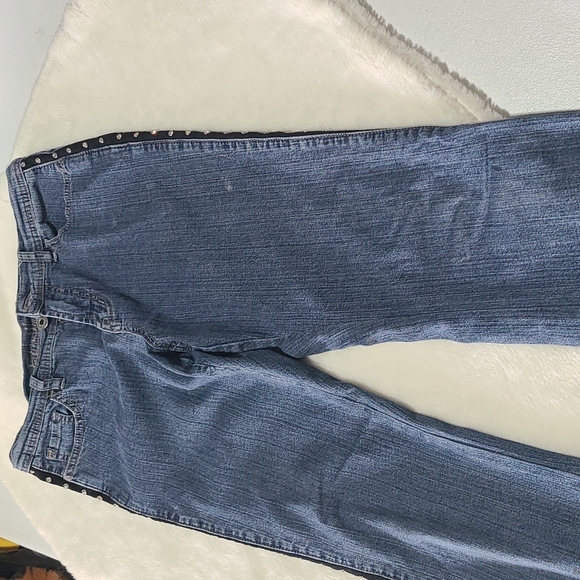 Ethyl Womens Boot Cut Blue Jeans - Picture 9 of 13